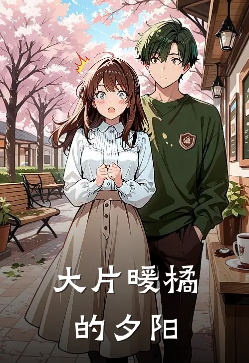 大片暖橘的夕阳