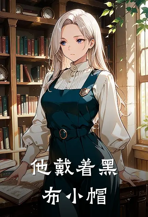 他戴着黑布小帽