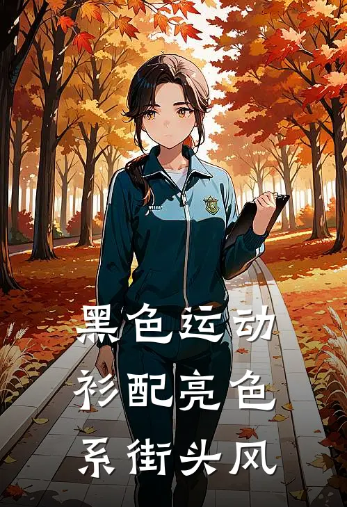 黑色运动衫配亮色系街头风
