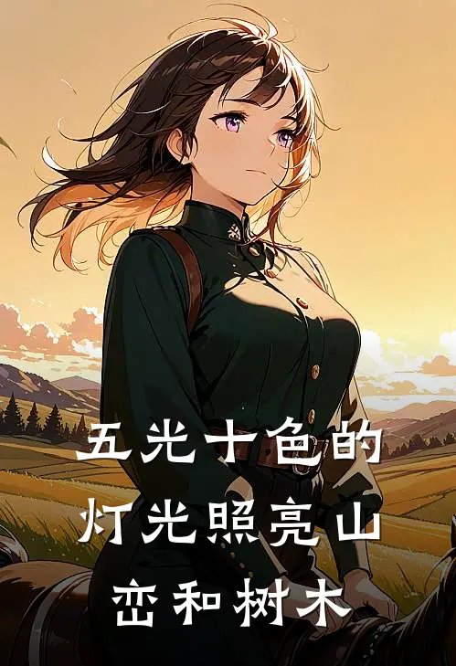 五光十色的灯光照亮山峦和树木