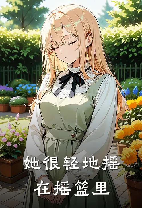 她很轻地摇在摇篮里