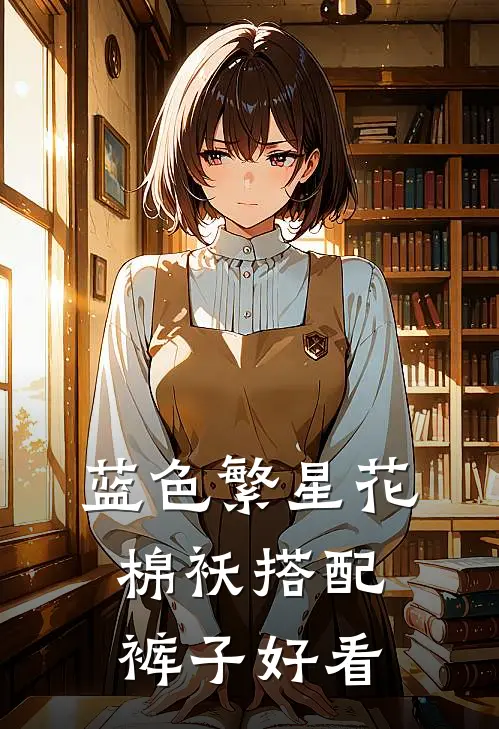 蓝色繁星花棉袄搭配裤子好看