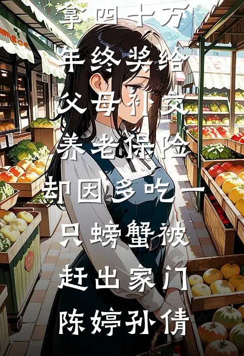 拿四十万年终奖给父母补交养老保险，却因多吃一只螃蟹被赶出家门(陈婷孙倩)完结版小说阅读_小说最新章节拿四十万年终奖给父母补交养老保险，却因多吃一只螃蟹被赶出家门(陈婷孙倩)