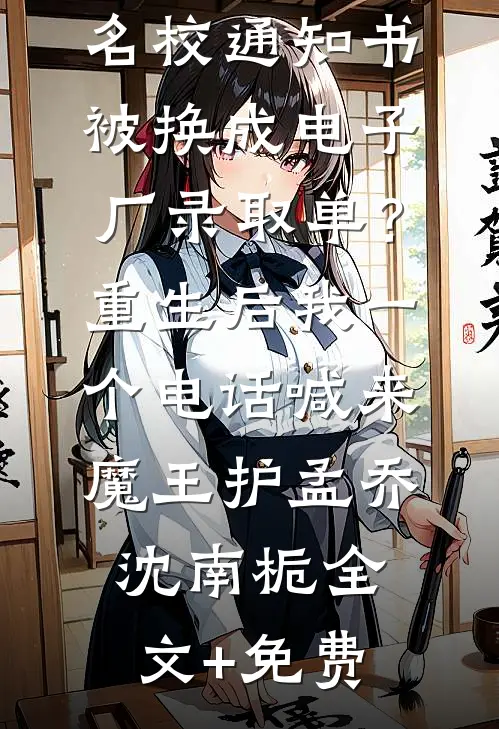 名校通知书被换成电子厂录取单？重生后我一个电话喊来魔王护孟乔沈南栀全文+免费