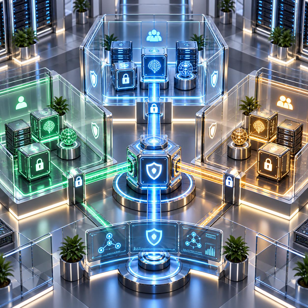 API中转站项目隔离 3D 科技渲染图