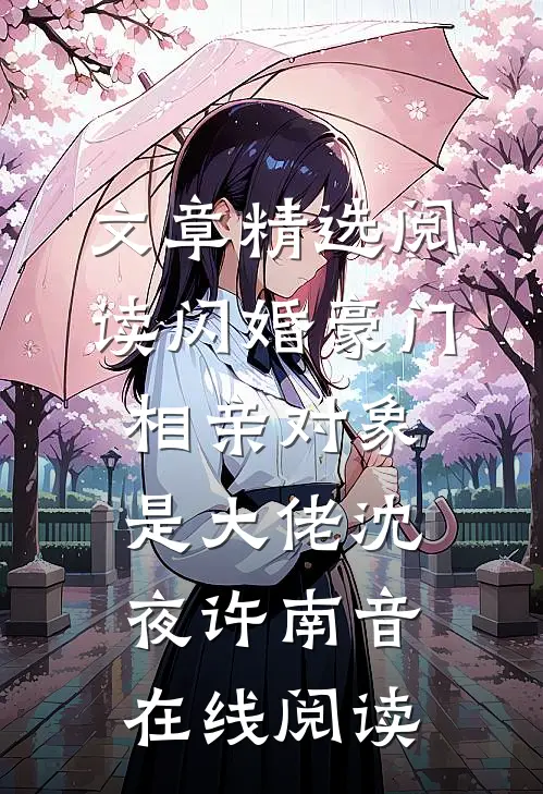 文章精选阅读闪婚豪门:相亲对象是大佬(沈夜许南音)在线阅读